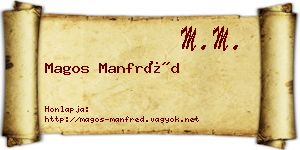 Magos Manfréd névjegykártya
